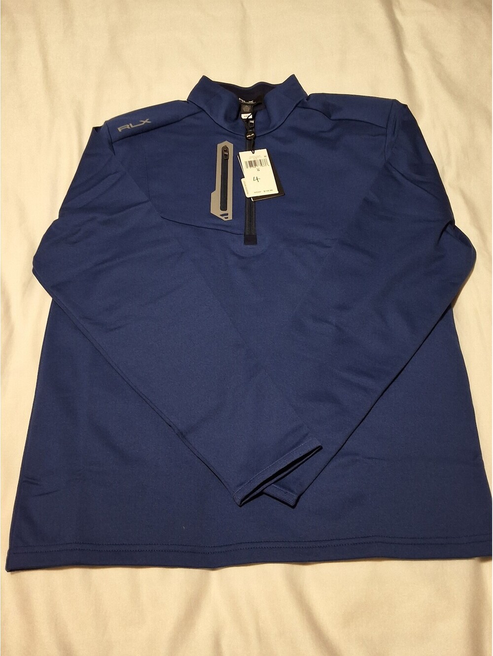 RLX Ralph Lauren Men's Blue Half-Zip Pullover Sweatshirt Size S
